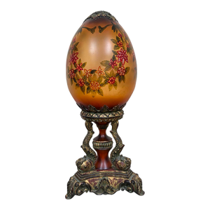 Vintage Hollywood Regency Porcelain Egg Sculpture