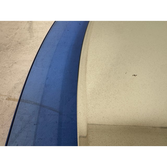 Blue Glass Mirror, Italy, 1970s For Sale - Image 9 of 10