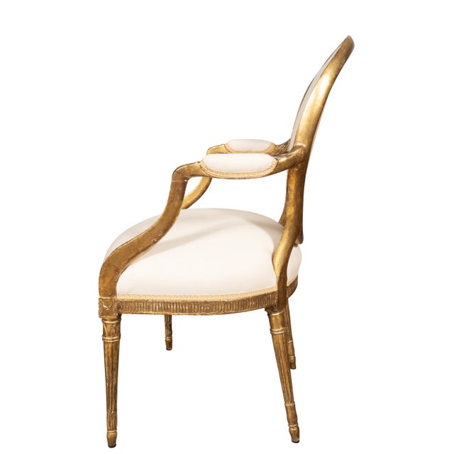 George III Giltwood Armchairs For Sale In Boston - Image 6 of 11