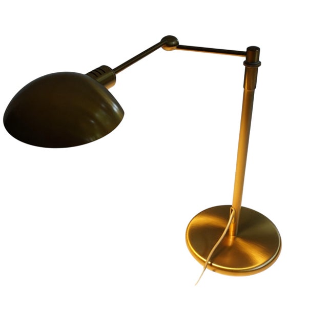 Brass-Colored Dimmable and Height-Adjustable Holtkötter 6352/1-3 Table Lamp, 1960 For Sale - Image 10 of 18