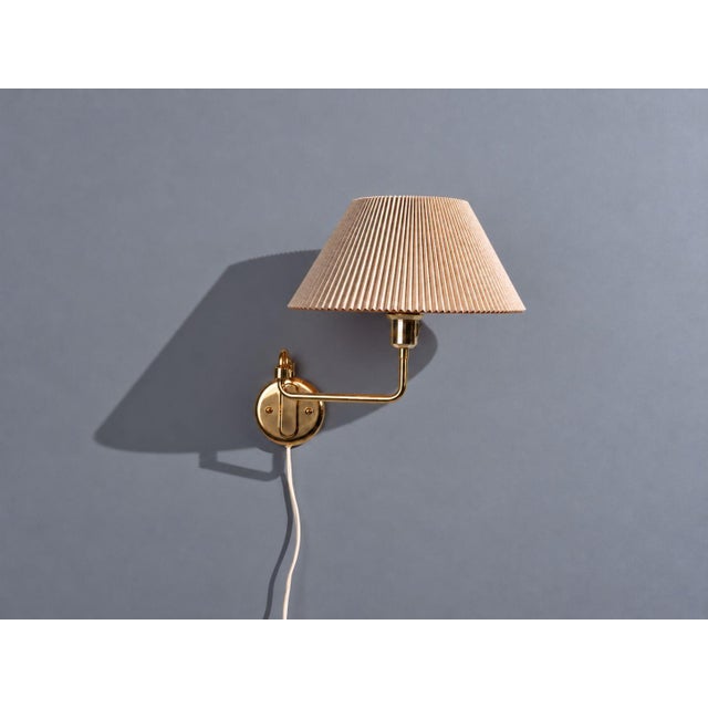 1970s 1970s Mid-Century Modern Raf, Swedish Modern, Articulating Wall Light, Brass For Sale - Image 5 of 14