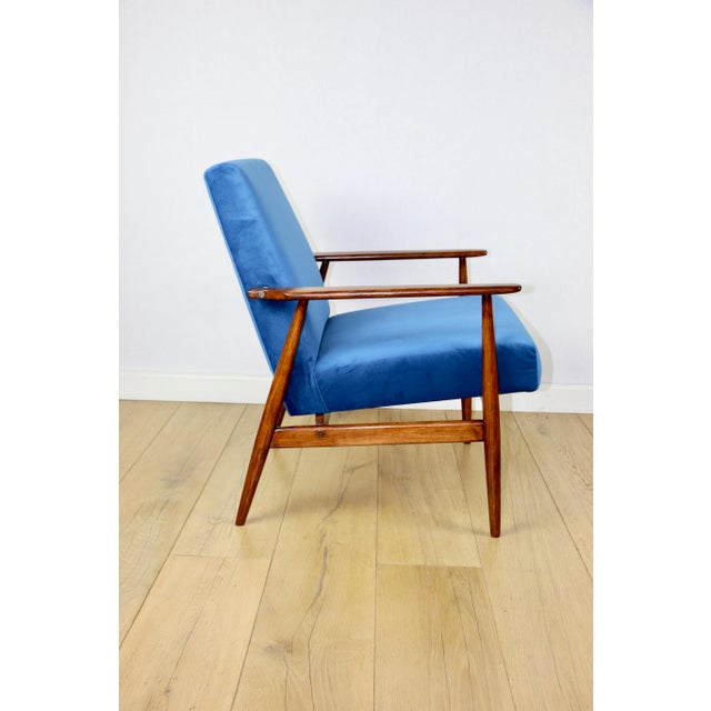 Blue Lis Lounge Chair with Blue Sky Upholstery by Henryk Lis, 1970s For Sale - Image 8 of 11