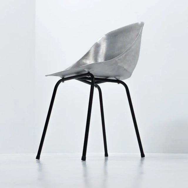 1950s Aluminum Tonneau Chair by Pierre Guariche for Steiner, 1950s For Sale - Image 5 of 12