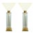 Pair of 1960s Liteline Chicago Brass and Glass Mid Century Modern Table Lamps For Sale