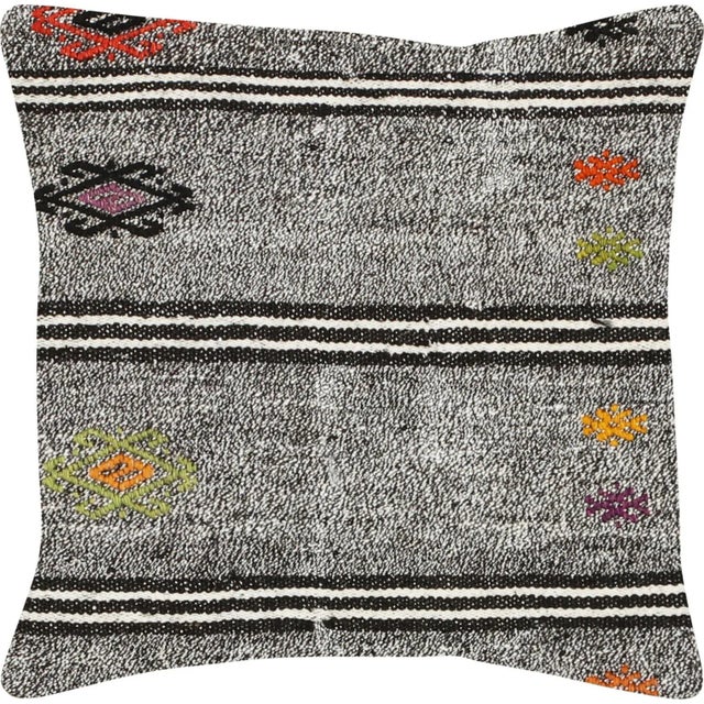 Traditional 1960s Turkish Rag Pillow For Sale - Image 3 of 3