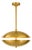 Dual Brass Polished Disc Chandelier, Mid Century Modern Ufo Pendant Light, Handmade Brass Saucer Ceiling Light, 4-Light Statement Fixture For Sale