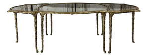 French Bronze Coffee Table from Maison Bagues, 1950s