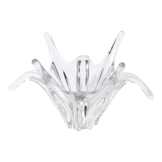 Mid-Century Modern Signed Baccarat Crystal Octopus Bowl For Sale