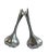 French Country Vintage Silver Plate Garlic Bulb Salt & Pepper Shakers – A Pair For Sale - Image 3 of 9
