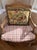 2010s A Pair of Custom Scalamandre Botanical Pillows in Honey Mustard and Chocolate Brown For Sale - Image 5 of 11