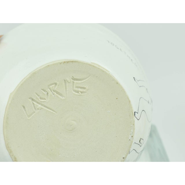 Early 21st Century Contemporary Female Solidarity and Empowerment "Stronger Together" Hand-Painted Studio Pottery Ceramic Bowl - Signed For Sale - Image 5 of 5