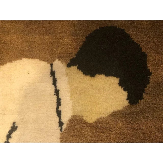 Beige Brown and Beige Turkish Hand Knotted Wool Rug, 1970s For Sale - Image 8 of 15