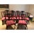 Raspberry Red Early 20th Century Vintage George II Style Mahogany Dining Chairs - Set of 10 For Sale - Image 8 of 9