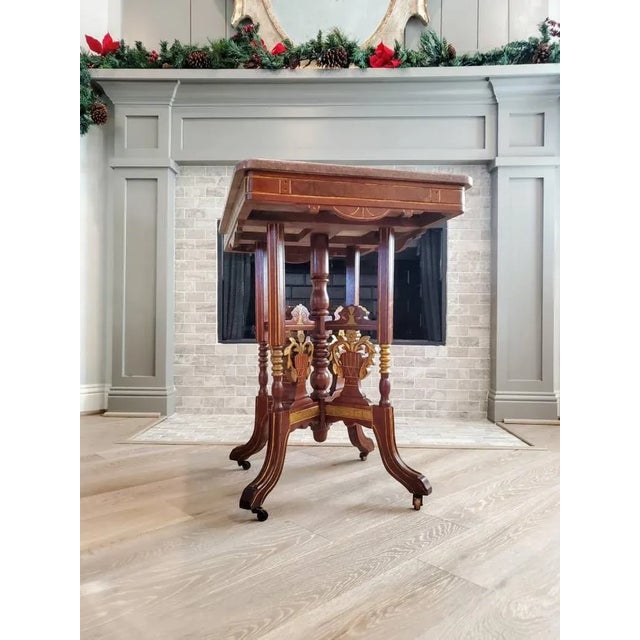 19th Century American Victorian Parlor Table For Sale In Dallas - Image 6 of 11