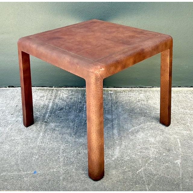 This exceptional game table by the legendary Karl Springer captures the quintessential luxury of 1980s Postmodern design....