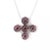 Contemporary Pasquale Bruni 5.76ct Pink Tourmaline 18k White Gold Cross Pendant Necklace For Sale - Image 3 of 6
