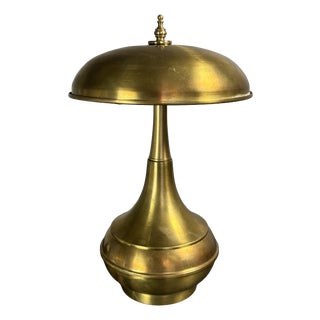 Mid-Century Modern Italian Brass Dome Mushroom Table Lamp, 1960s For Sale