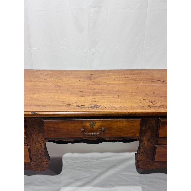 French 18th Century Antique Walnut Desk / Console Table For Sale - Image 10 of 12