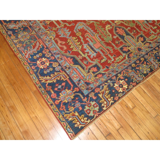 Pop Art Antique Heriz Rug, 7'5'' X 9'2'' For Sale - Image 3 of 11