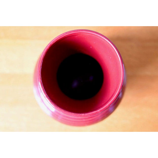 French Art Deco Vase in Red Ceramic from Saint Clément For Sale - Image 4 of 6