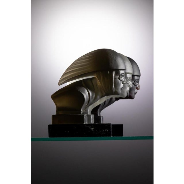 1930s Heinrich Hoffmann, Figurative Sculptures, Glass, 1930s, Set of 3 For Sale - Image 5 of 10