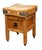 English Butcher's Chopping Block Table With Through Drawer on Casters From England For Sale - Image 3 of 9