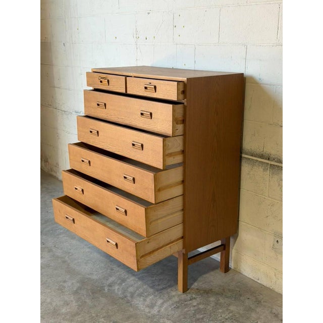 Oak High Dresser by Holger Jensen for FDB Møbler Danish Mid-Century Modern 1960s For Sale - Image 4 of 12