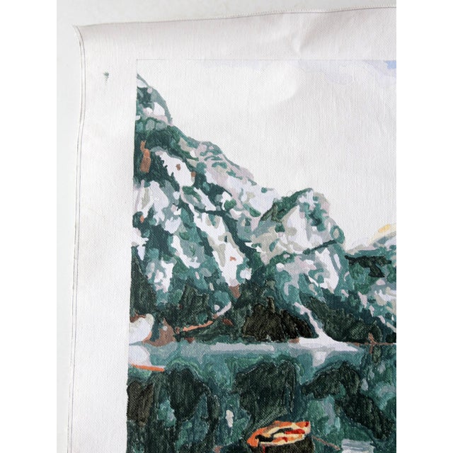 Vintage Boat Art on Canvas For Sale - Image 4 of 11