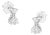 14KT White Gold 1/2 cttw Double Diamond Dangle Stud Earrings (H-I, I1-I2), A Pair For Sale
