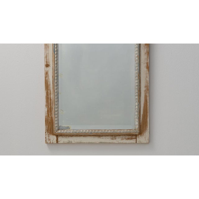 19th Century France Cream Wood Mirror For Sale - Image 10 of 11