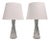 1960s Mid Century Modern Carl Fagerlund, Table Lamps, Textured Glass, Chrome For Sale