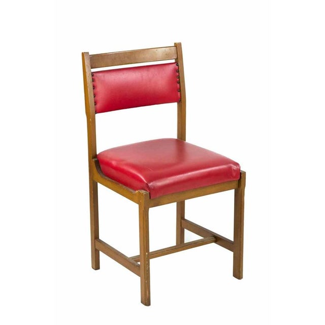 Italian Red Leather Chairs, 1970, Set of 6 For Sale - Image 3 of 9