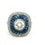 Art Deco Platinum 1 Carat Diamond Calibré Sapphire Target Ring, Size 6.75 For Sale - Image 12 of 14