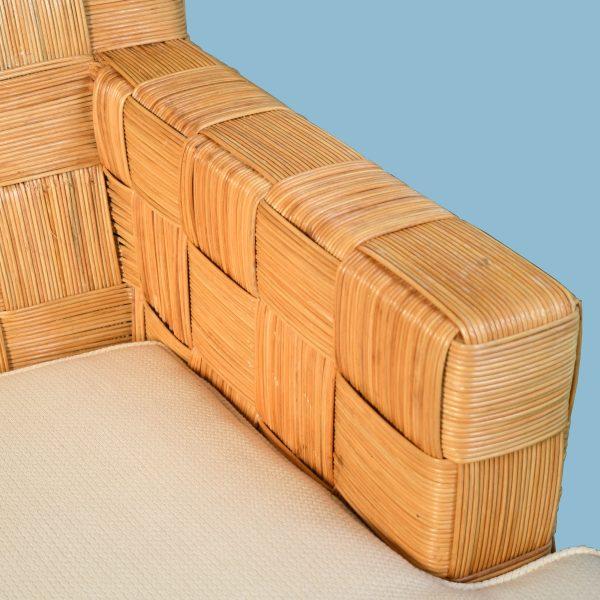 A true collector's piece — the iconic Block Island sofa designed by John Hutton for Donghia. Its architectural frame is...