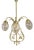 Art Nouveau Three-Light French Chandelier, 1900s For Sale