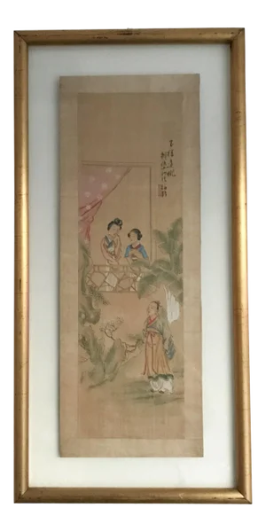 Early 20th Century Chinese Watercolor Painting, Framed