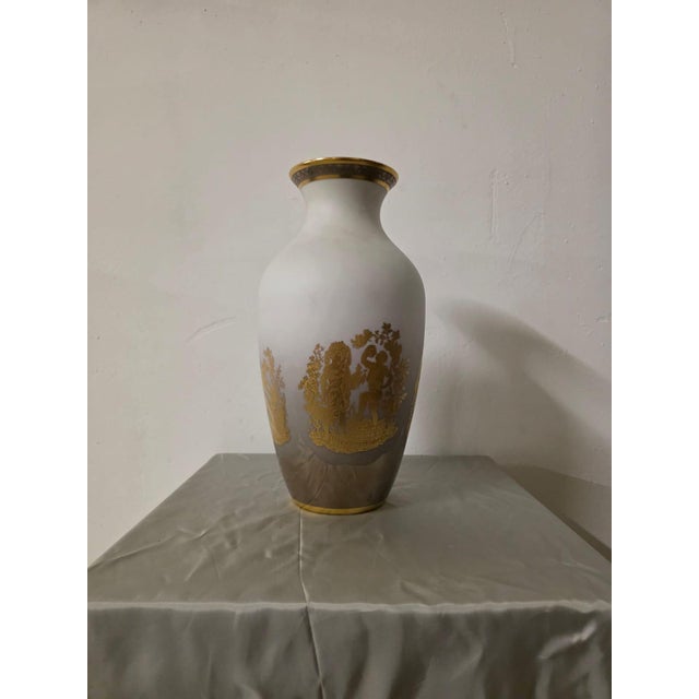 Porcelain Vase with Pure Gold from Longo, 1960s For Sale - Image 13 of 13