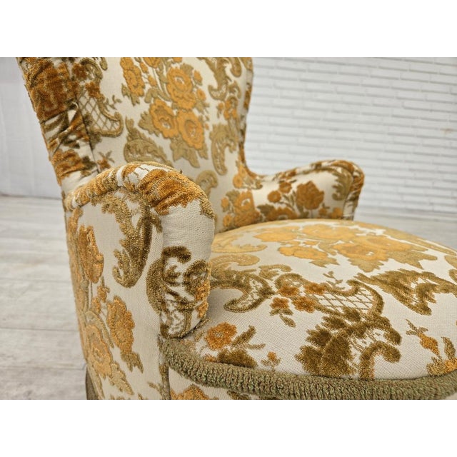 Small Danish Armchairs in Brown/Beige Furniture Fabric, 1970s, Set of 2 For Sale - Image 17 of 18
