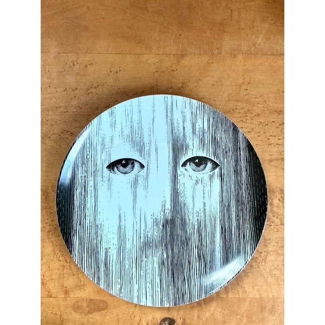 Ceramic Fornasetti Tema E Variazioni Ceramic Plate For Sale - Image 7 of 12