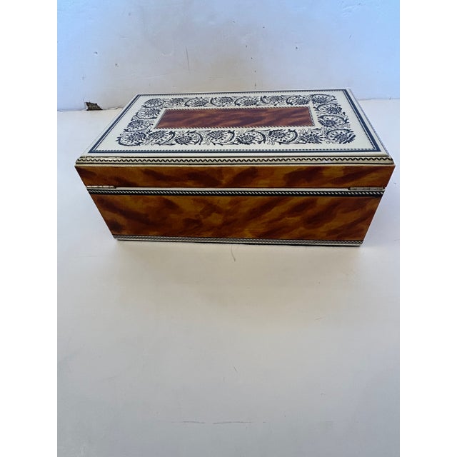 One of a Kind Artist Made Decorative Faux Tortoise and Pen & Ink Box For Sale In Philadelphia - Image 6 of 15