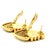 Vintage Italian 18k Gold Diamond Pavé Heart Omega Back Earrings, A Pair For Sale - Image 14 of 16