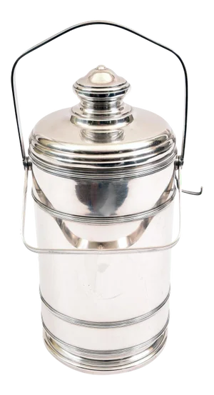 Sterling Silver Cartier Covered Ice Bucket with Two Handles