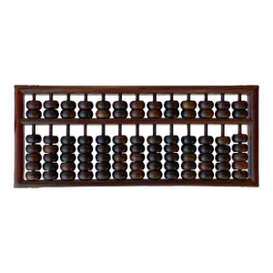 Chinese Huali Brown Wood Abacus Fengshui Paperweight Display