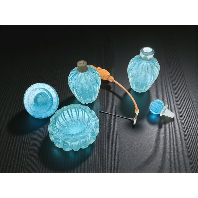 Bullicante Murano Glass Toiletry Set from Barovier & Toso, 1970s, Set of 3 For Sale - Image 6 of 10