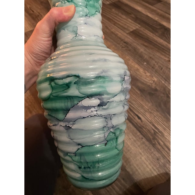 Italian (Fair Trade) Decorative Blown-Glass Vase For Sale - Image 6 of 8