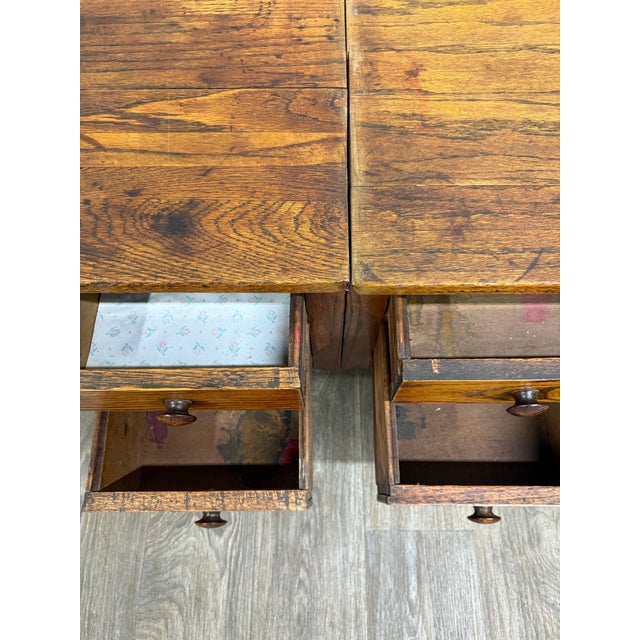 Antique Arts & Crafts Four Drawer Quarter Sawn White Oak Chest For Sale - Image 11 of 12
