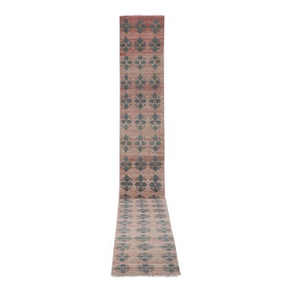 1960s Hand-Knotted Anatolian Karapinar Runner - Stair Carpet 2'6'' X 21'5'' For Sale
