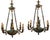 French Empire Style Green Patinated Bronze Chandeliers - Set of 2 For Sale - Image 4 of 4