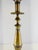 Vintage Hollywood Regency Antique Brass Candlestick Table Lamp With Black Shade For Sale In Little Rock - Image 6 of 13