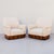 Vintage Italian Art Deco Club Chairs in Walnut Burl and Edelman Leather For Sale - Image 12 of 12